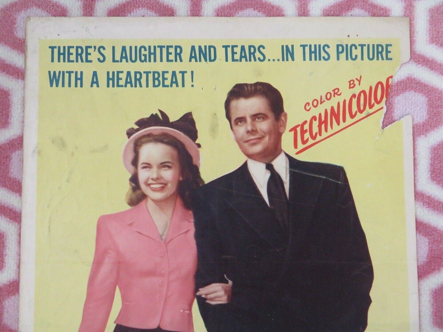 THE RETURN OF OCTOBER US INSERT (14"x 36") POSTER GLENN FORD TERRY MOORE 1948 Rendezvous Cinema Movie posters