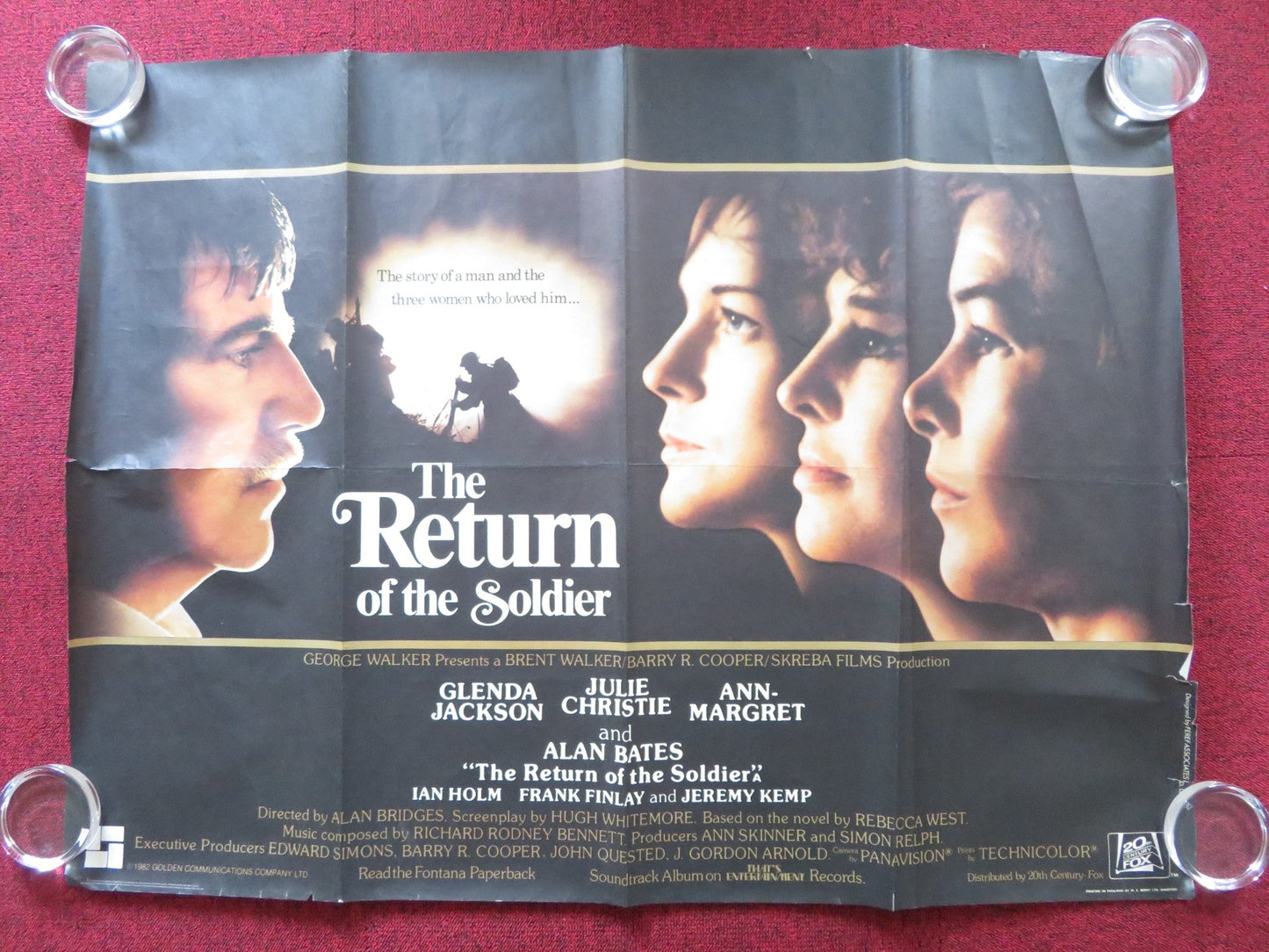 THE RETURN OF THE SOLDIER UK QUAD (30"x 40") ROLLED POSTER JULIE CHRISTIE 1982 Rendezvous Cinema Movie posters