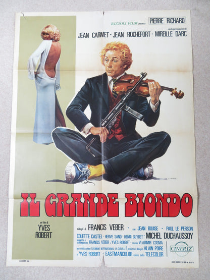 THE RETURN OF THE TALL BLOND MAN ITALIAN 2 FOGLIO POSTER JEAN CARMET 1974 Rendezvous Cinema Movie posters