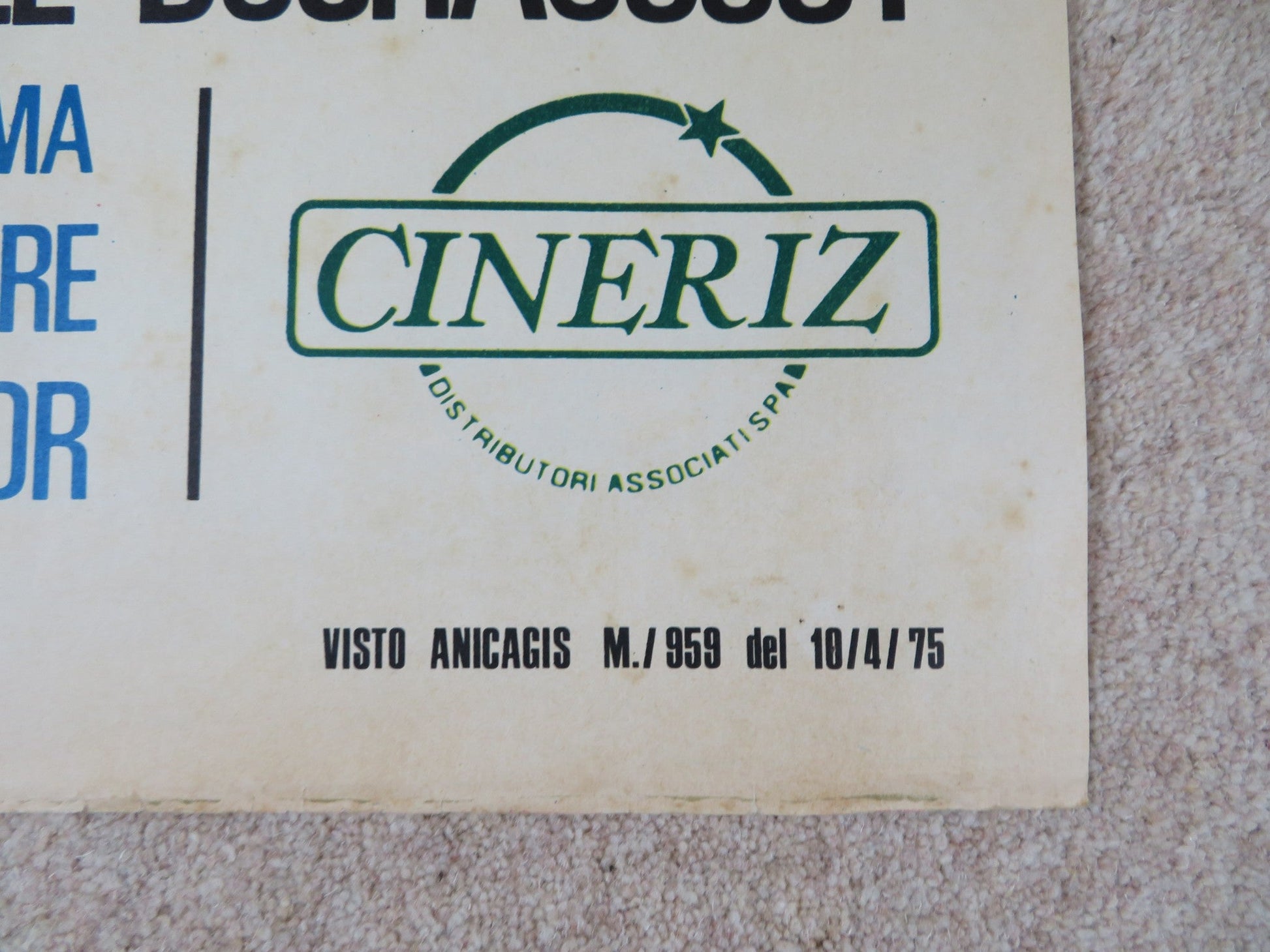 THE RETURN OF THE TALL BLOND MAN ITALIAN 2 FOGLIO POSTER JEAN CARMET 1974 Rendezvous Cinema Movie posters