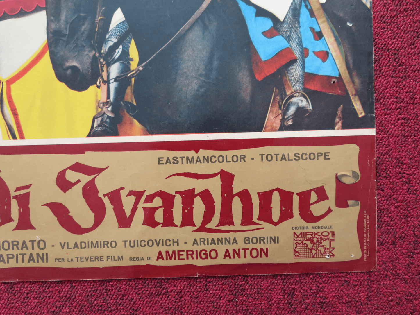 THE REVENGE OF IVANHOE ITALIAN FOTOBUSTA POSTER CLYDE ROGERS GILDA LOUSEK 1965 Rendezvous Cinema Movie posters