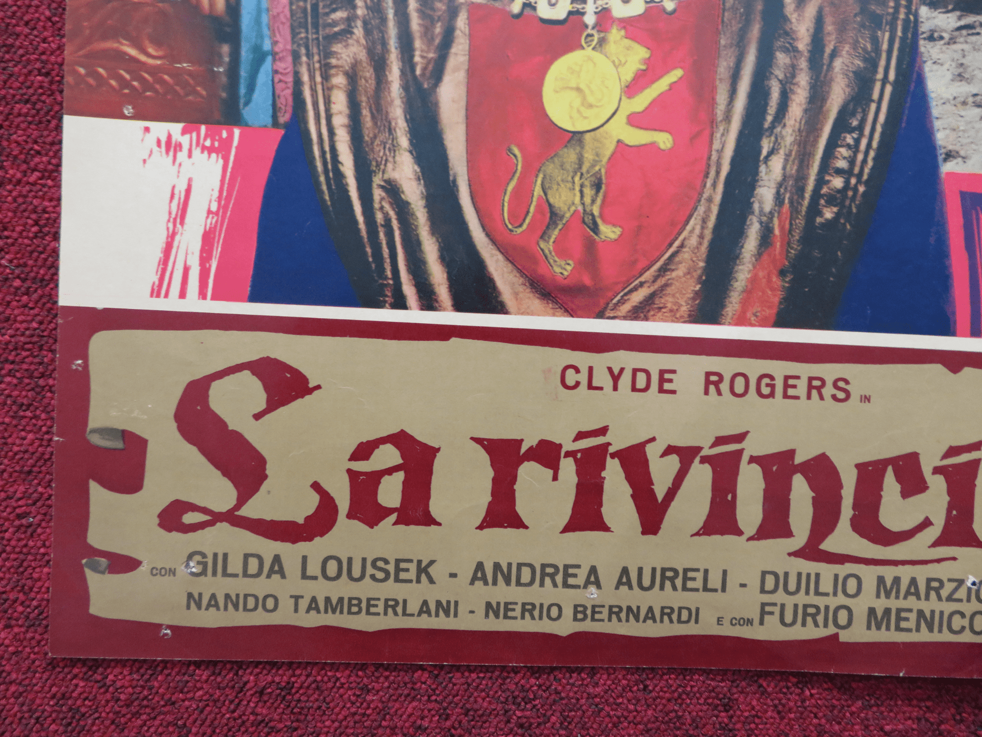 THE REVENGE OF IVANHOE ITALIAN FOTOBUSTA POSTER CLYDE ROGERS GILDA LOUSEK 1965 Rendezvous Cinema Movie posters