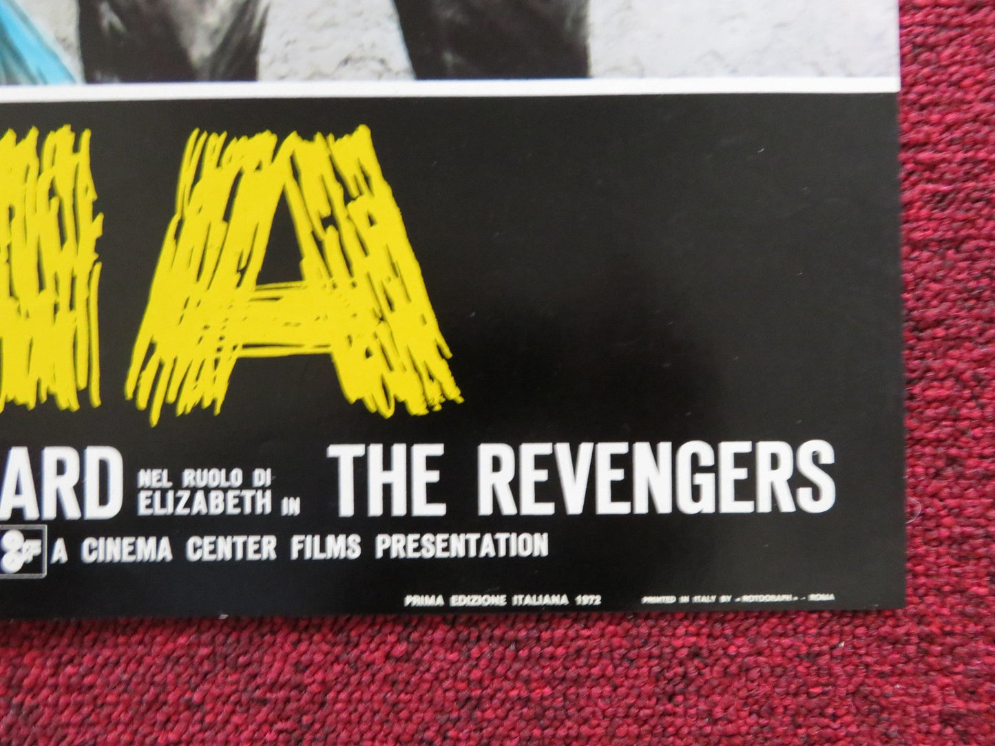 THE REVENGERS - A ITALIAN FOTOBUSTA POSTER WILLIAM HOLDEN ERNEST BORNINE 1972 Rendezvous Cinema Movie posters
