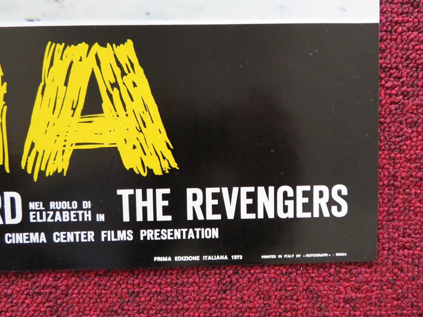 THE REVENGERS - B ITALIAN FOTOBUSTA POSTER WILLIAM HOLDEN ERNEST BORNINE 1972 Rendezvous Cinema Movie posters