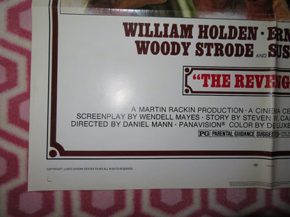 THE REVENGERS FOLDED US ONE SHEET POSTER WILLIAM HOLDEN ERNEST BORGNINE 1972 Movie posters