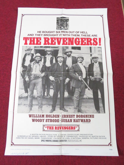 THE REVENGERS - STYLE B FOLDED US ONE SHEET POSTER WILLIAM HOLDEN BORGNINE 1972 Rendezvous Cinema Movie posters
