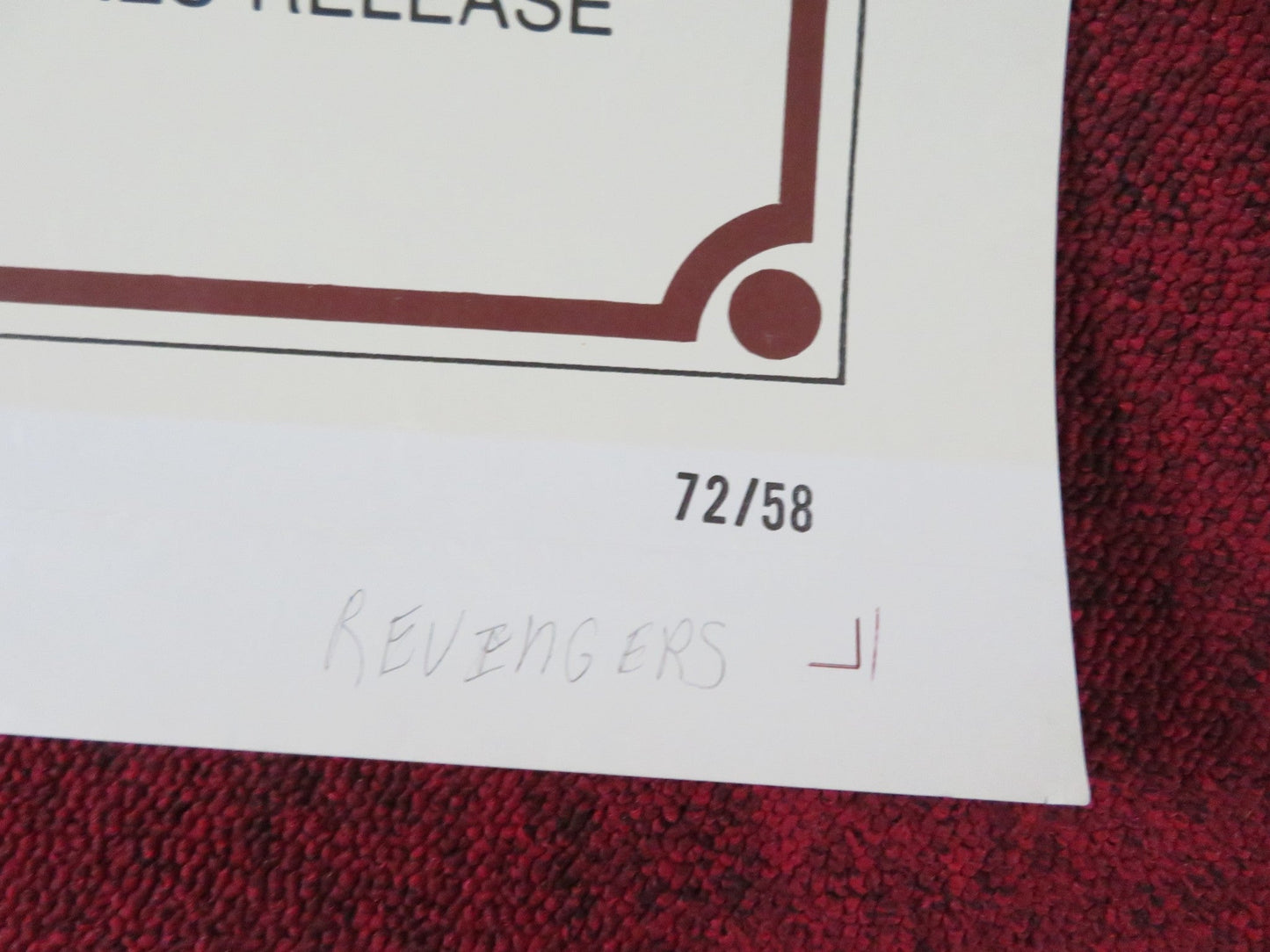 THE REVENGERS - STYLE B FOLDED US ONE SHEET POSTER WILLIAM HOLDEN BORGNINE 1972 Rendezvous Cinema Movie posters