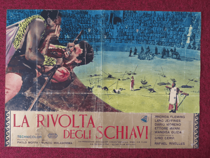 THE REVOLT OF THE SLAVES - A ITALIAN FOTOBUSTA POSTER RHONDA FLEMING 1960 - Rendezvous Cinema