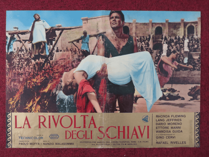 THE REVOLT OF THE SLAVES -B ITALIAN FOTOBUSTA POSTER RHONDA FLEMING 1960 - Rendezvous Cinema