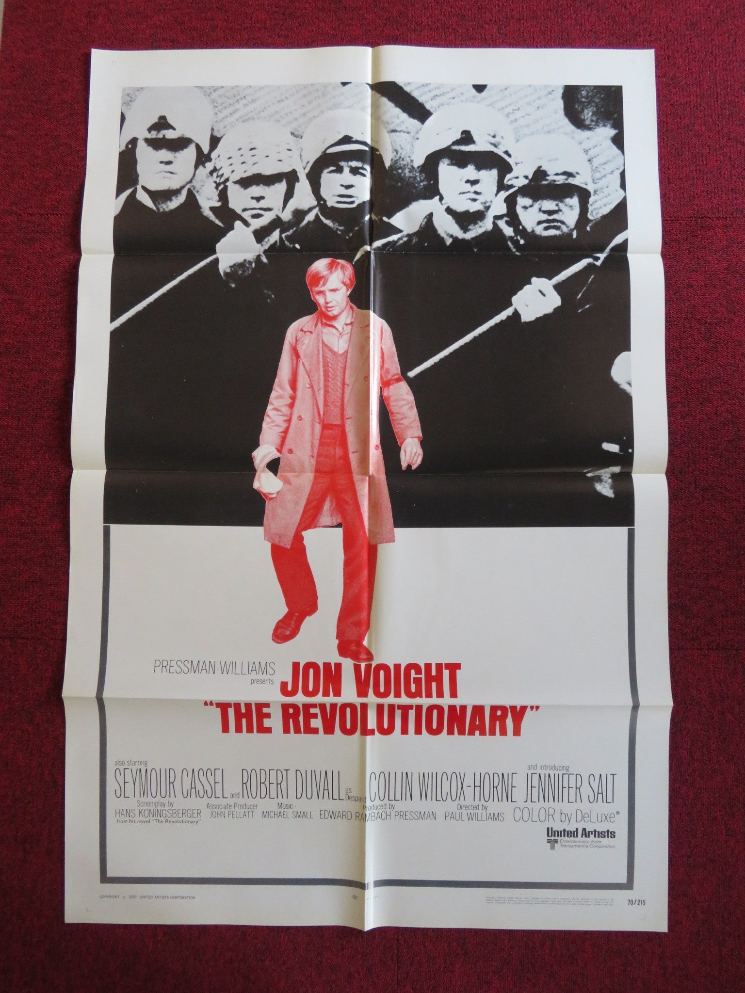 THE REVOLUTIONARY FOLDED US ONE SHEET POSTER JON VOIGHT ROBERT DUVALL 1970 Rendezvous Cinema Movie posters
