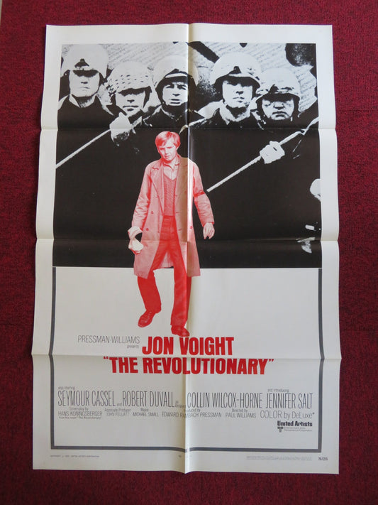 THE REVOLUTIONARY FOLDED US ONE SHEET POSTER JON VOIGHT ROBERT DUVALL 1970 Rendezvous Cinema Movie posters