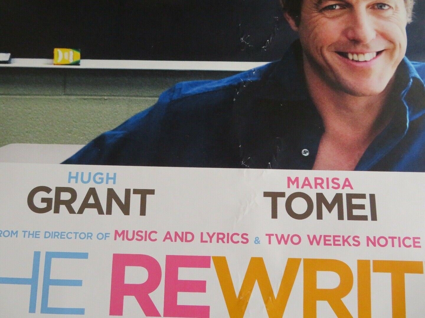 THE REWRITE UK ONE SHEET (27"x 41") ROLLED POSTER HUGH GRANT MARISA TOMEI 2014 Movie posters