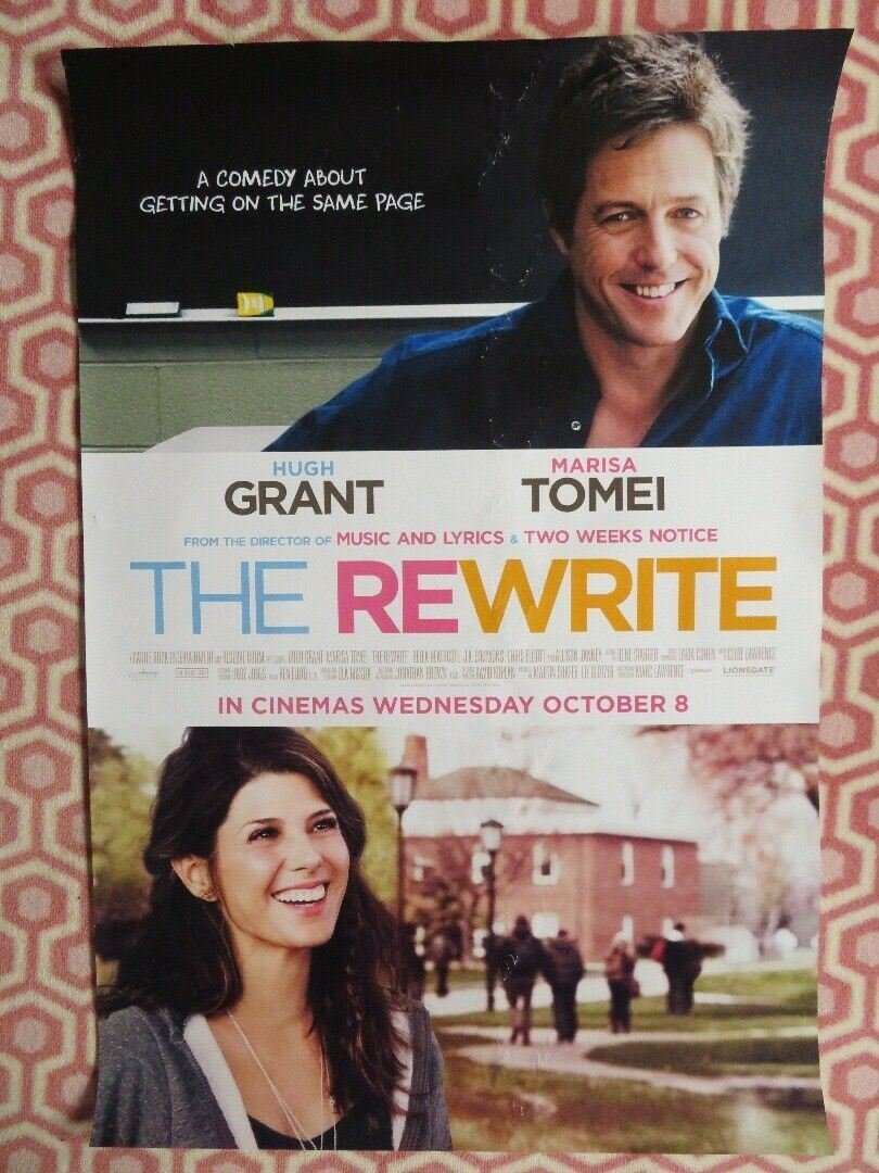 THE REWRITE UK ONE SHEET (27"x 41") ROLLED POSTER HUGH GRANT MARISA TOMEI 2014 Movie posters
