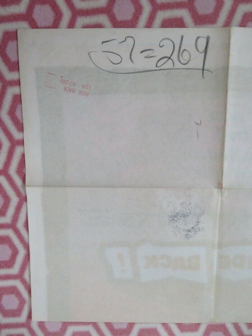 THE RIDE BACK FOLDED US ONE SHEET POSTER ANTHONY QUINN 1957 Movie posters