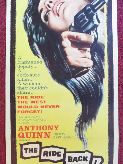 THE RIDE BACK US INSERT (14"x 36") POSTER ANTHONY QUINN WILLIAM CONRAD 1957 Rendezvous Cinema Movie posters