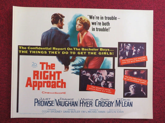 THE RIGHT APPROACH US HALF SHEET (22"x 28") POSTER JULIET PROWSE 1961 Movie posters