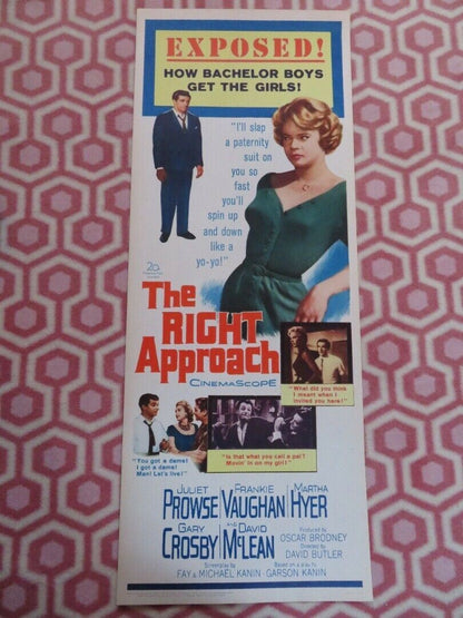 THE RIGHT APPROACH US INSERT (14"x 36") POSTER JULIET PROWSE GARY CROSBY 1961 Movie posters