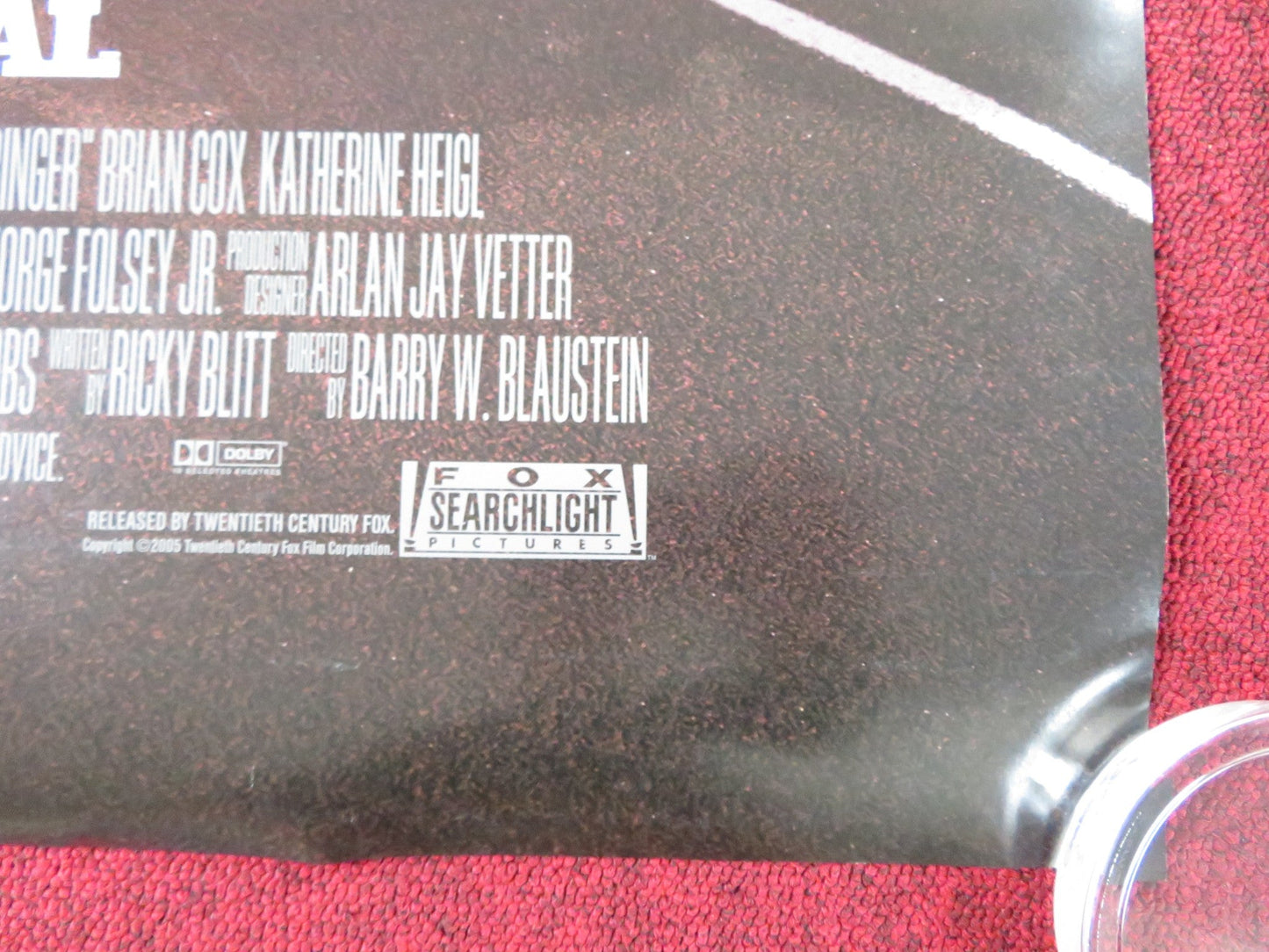 THE RINGER US ONE SHEET ROLLED POSTER JOHNNY KNOXVILLE BRIAN COX 2005 Rendezvous Cinema Movie posters