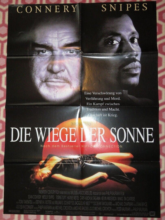 THE RISING SUN GERMAN A1 (33"x 23") POSTER WESLEY SNIPES SEAN CONNERY 1993 Rendezvous Cinema Movie posters
