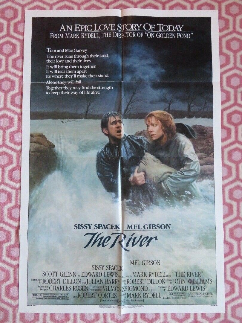 THE RIVER FOLDED US ONE SHEET POSTER MEL GIBSON SISSY SPACEK 1984 Movie posters