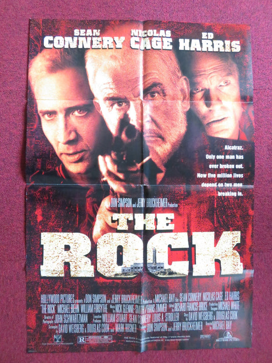 THE ROCK FOLDED US ONE SHEET POSTER SEAN CONNERY NICOLAS CAGE 1996 Rendezvous Cinema Movie posters