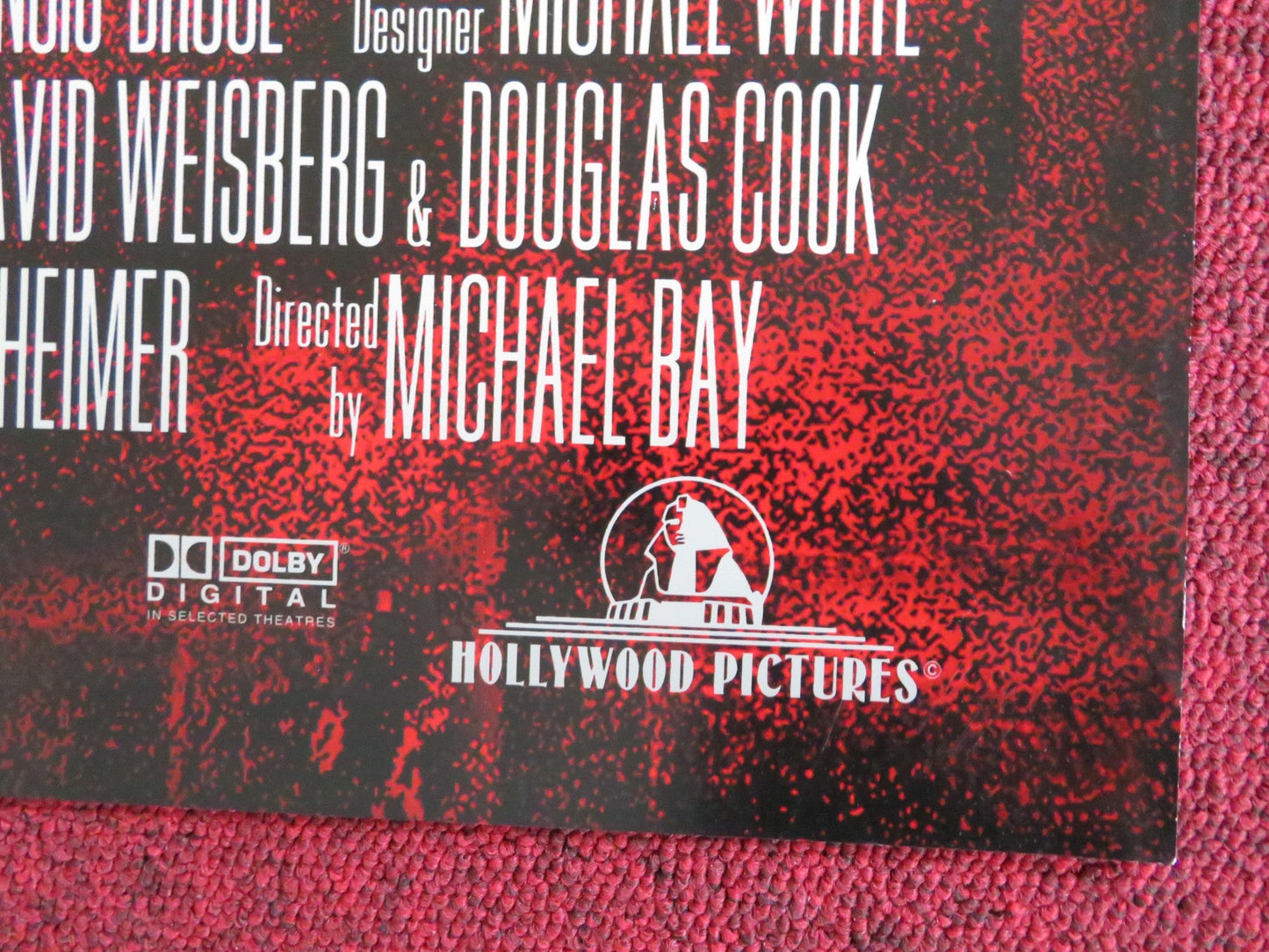 THE ROCK FOLDED US ONE SHEET POSTER SEAN CONNERY NICOLAS CAGE 1996 Rendezvous Cinema Movie posters