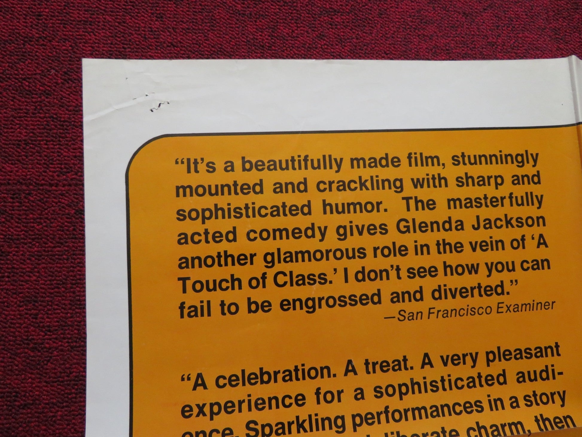 THE ROMANTIC ENGLISHWOMAN FOLDED US ONE SHEET POSTER MICHAEL CAINE 1975 Rendezvous Cinema Movie posters