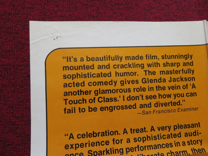 THE ROMANTIC ENGLISHWOMAN FOLDED US ONE SHEET POSTER MICHAEL CAINE 1975 Rendezvous Cinema Movie posters