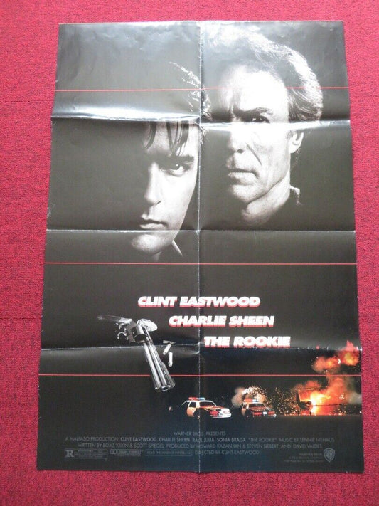 THE ROOKIE FOLDED US ONE SHEET POSTER CLINT EASTWOOD CHARLIE SHEEN 1990 Movie posters