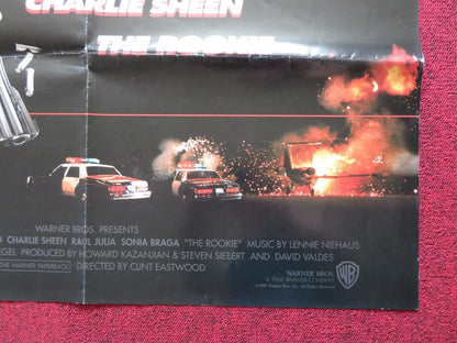 THE ROOKIE FOLDED US ONE SHEET POSTER CLINT EASTWOOD CHARLIE SHEEN 1990 Movie posters