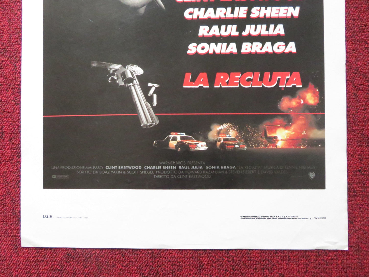 THE ROOKIE ITALIAN LOCANDINA POSTER CLINT EASTWOOD CHARLIE SHEEN 1990 Rendezvous Cinema Movie posters