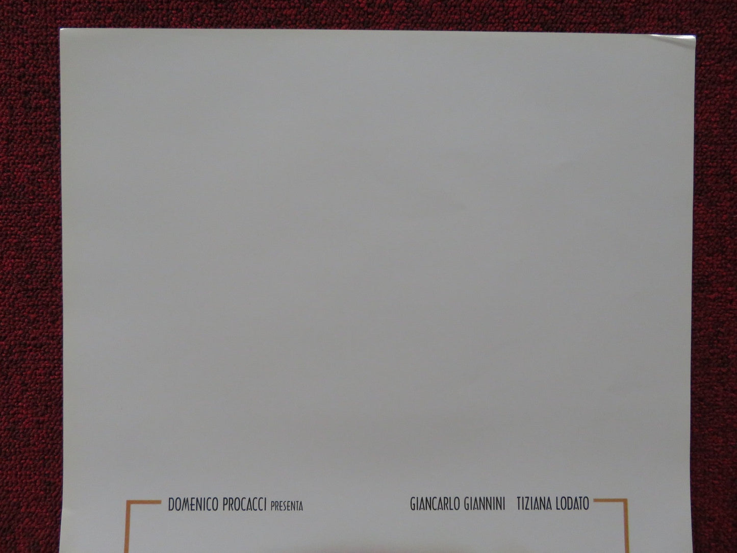 THE ROOM OF THE SCIROCCO ITALIAN LOCANDINA POSTER GIANCARLO GIANNINI 1998 Rendezvous Cinema Movie posters