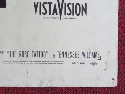 THE ROSE TATTOO FOLDED US ONE SHEET POSTER BURT LANCASTER ANNA MAGNANI 1955 Rendezvous Cinema Movie posters