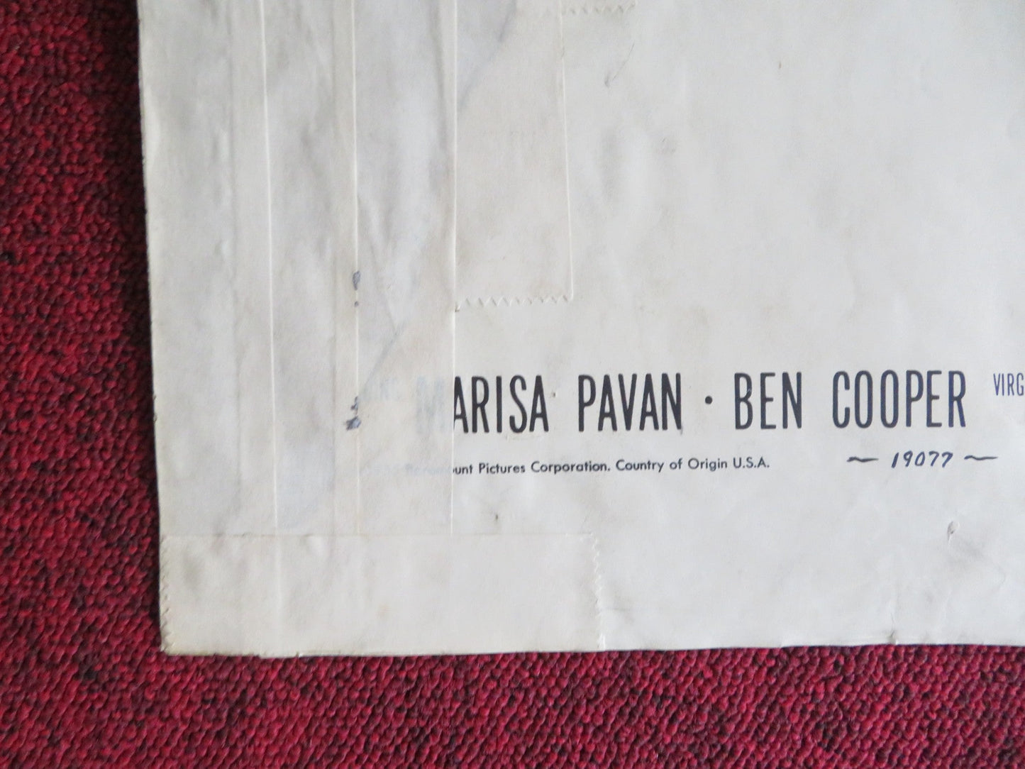 THE ROSE TATTOO FOLDED US ONE SHEET POSTER BURT LANCASTER ANNA MAGNANI 1955 Rendezvous Cinema Movie posters