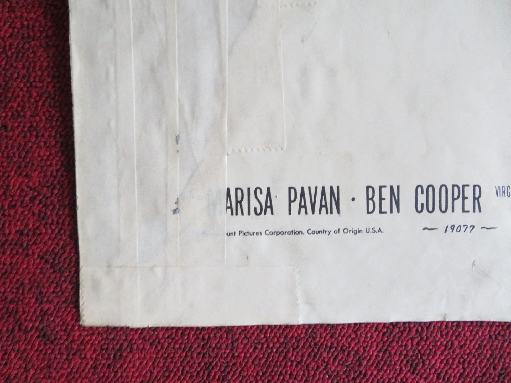 THE ROSE TATTOO FOLDED US ONE SHEET POSTER BURT LANCASTER ANNA MAGNANI 1955 Rendezvous Cinema Movie posters