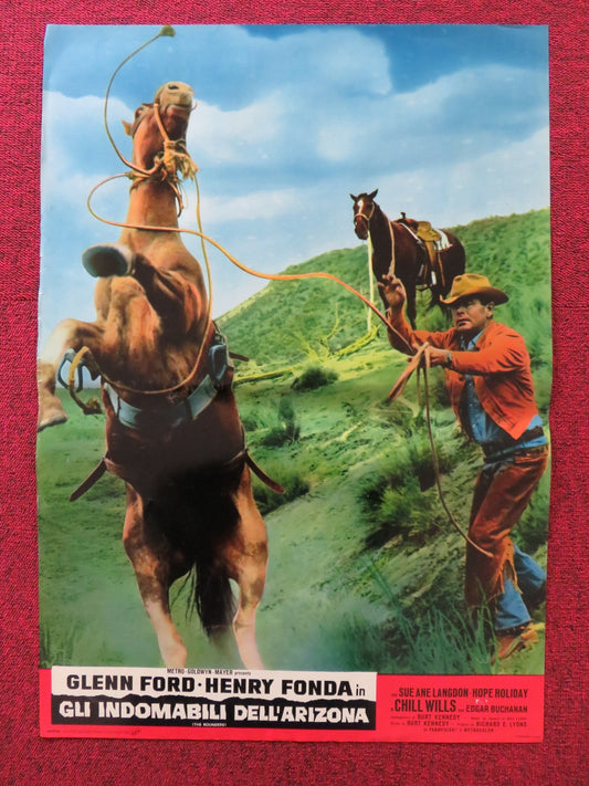 THE ROUNDERS - A ITALIAN FOTOBUSTA POSTER GLENN FORD HENRY FONDA 1965 Rendezvous Cinema Movie posters