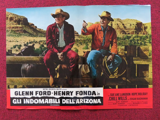 THE ROUNDERS - B ITALIAN FOTOBUSTA POSTER GLENN FORD HENRY FONDA 1965 Rendezvous Cinema Movie posters