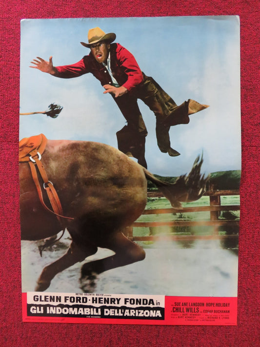 THE ROUNDERS - C ITALIAN FOTOBUSTA POSTER GLENN FORD HENRY FONDA 1965 Rendezvous Cinema Movie posters