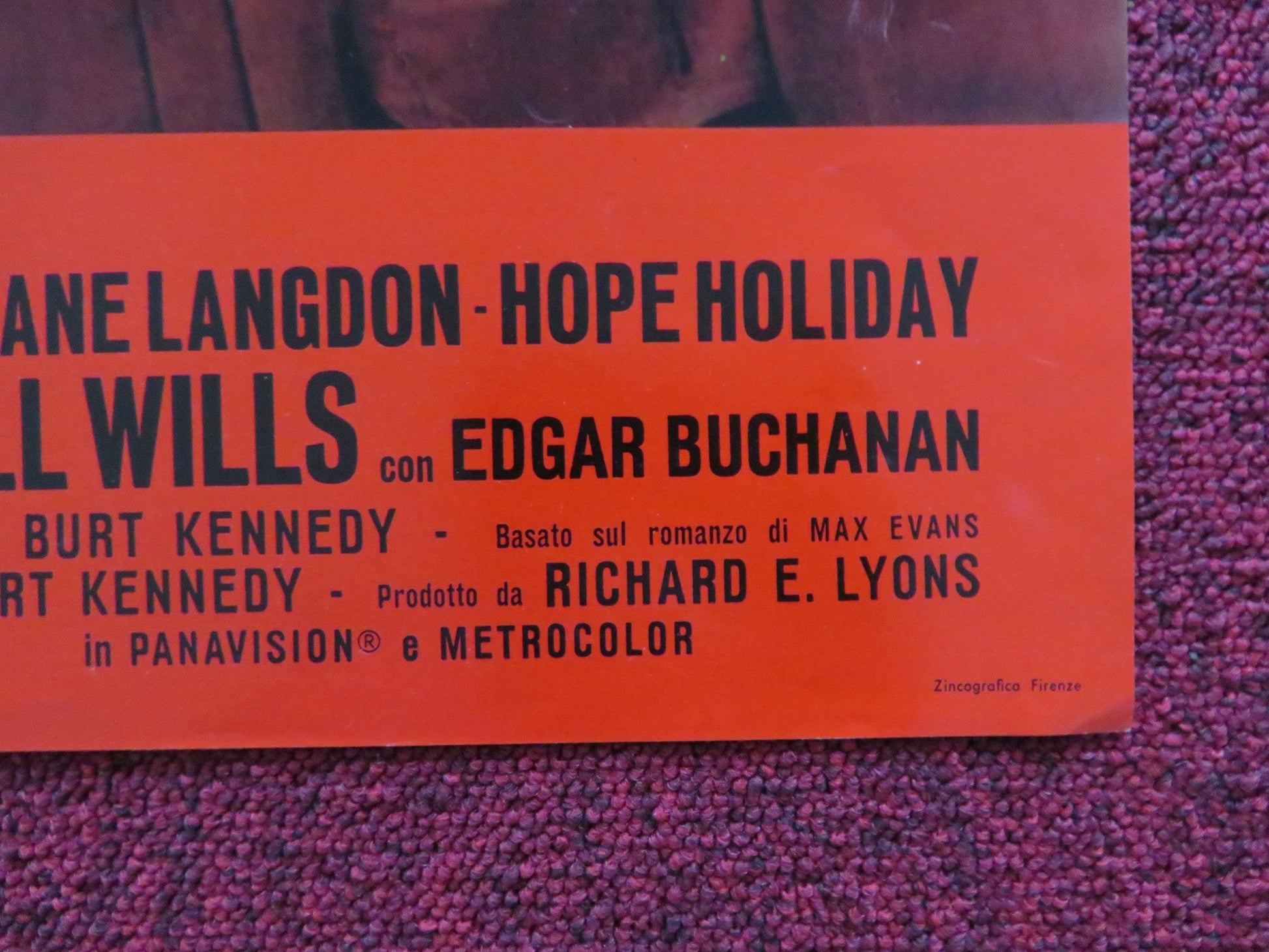 THE ROUNDERS - E ITALIAN FOTOBUSTA POSTER GLENN FORD HENRY FONDA 1965 Rendezvous Cinema Movie posters