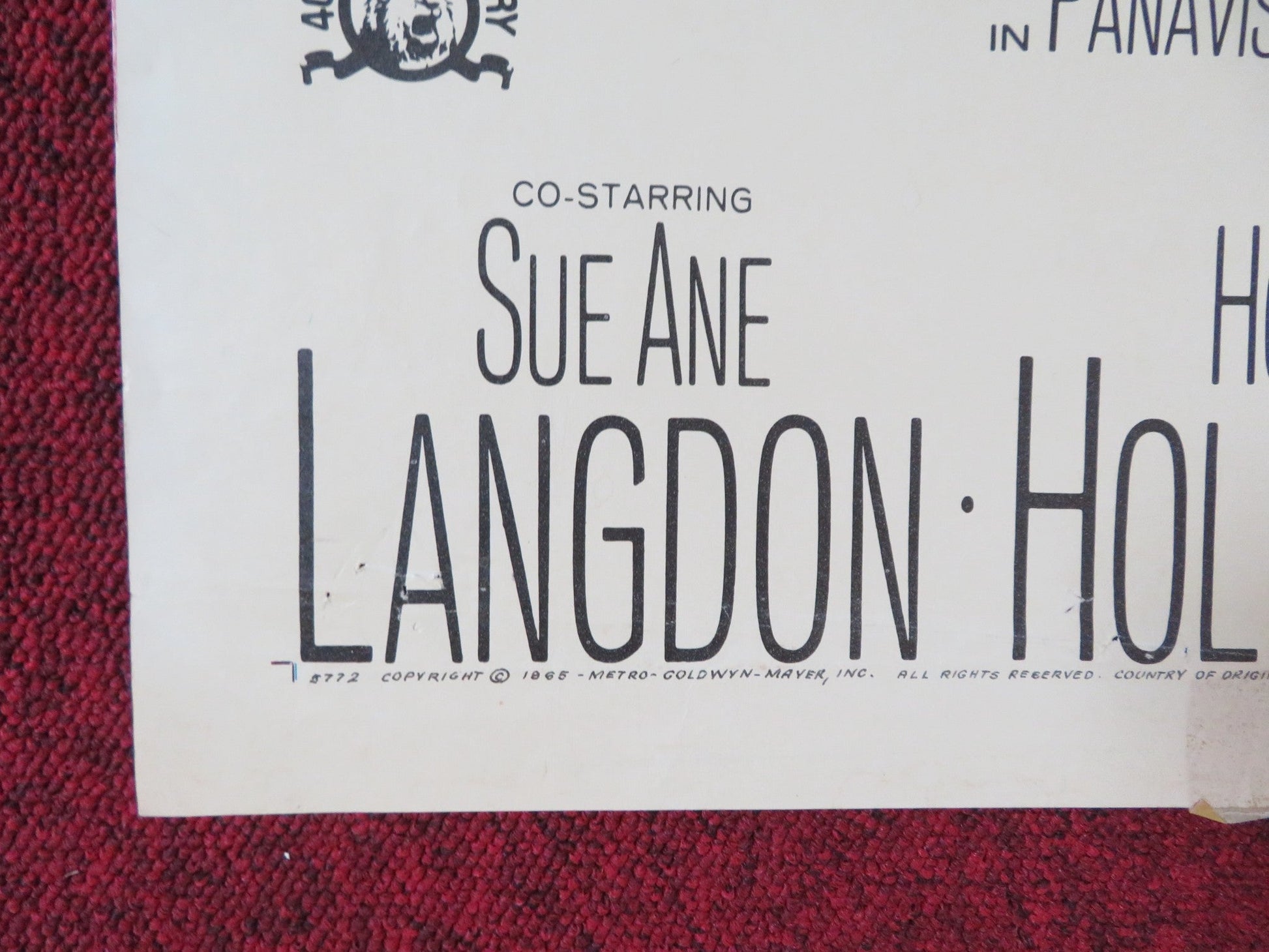 THE ROUNDERS FOLDED US ONE SHEET POSTER GLENN FORD HENRY FONDA 1965 Rendezvous Cinema Movie posters