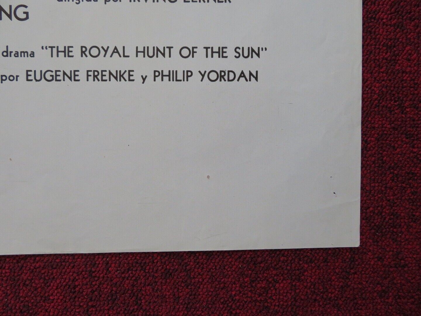 THE ROYAL HUNT OF THE SUN SPANISH ROLLED POSTER ROBERT SHAW CHRISTOPHER PLUMMER Movie posters