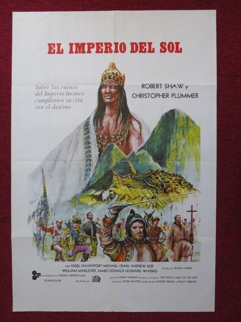 THE ROYAL HUNT OF THE SUN SPANISH ROLLED POSTER ROBERT SHAW CHRISTOPHER PLUMMER Movie posters