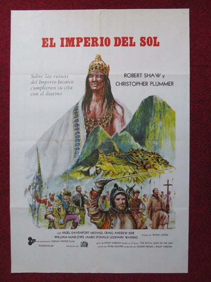 THE ROYAL HUNT OF THE SUN SPANISH ROLLED POSTER ROBERT SHAW CHRISTOPHER PLUMMER Movie posters