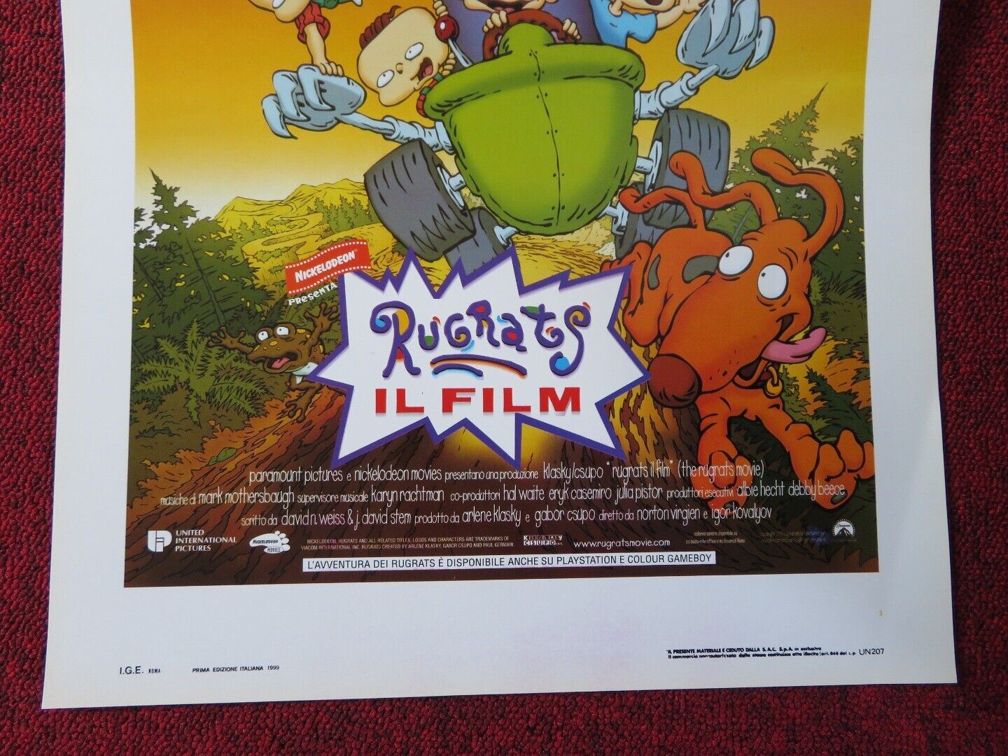 THE RUGRATS MOVIE ITALIAN LOCANDINA (27"x13") POSTER ELIZABETH DAILY 1999 Movie posters