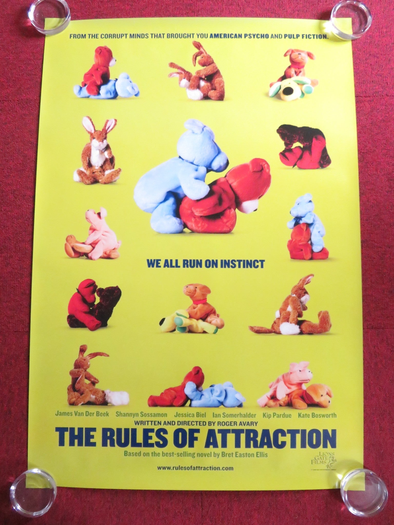 THE RULES OF ATTRACTION US ONE SHEET ROLLED POSTER JAMES VAN DER BEEK 2002 Rendezvous Cinema Movie posters