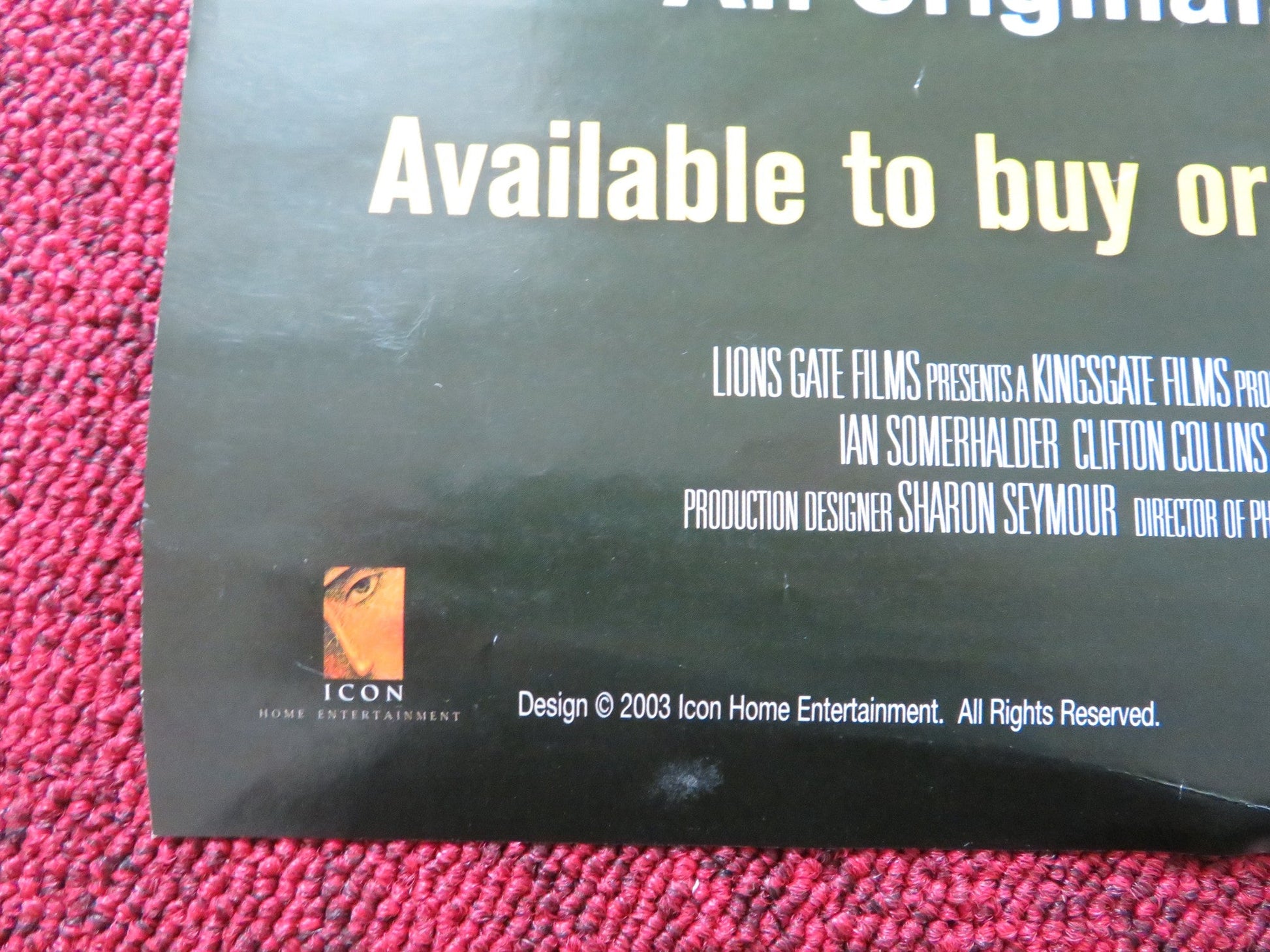 THE RULES OF ATTRACTION VHS VIDEO POSTER JAMES VAN DER BEEK JESSICA BIEL 2002 Rendezvous Cinema Movie posters