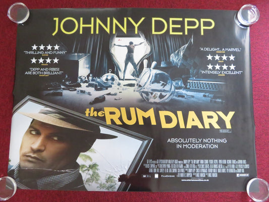 THE RUM DIARY QUAD (30"x 40") ROLLED POSTER JOHNNY DEPP AARON ECKHART 2011 Rendezvous Cinema Movie posters