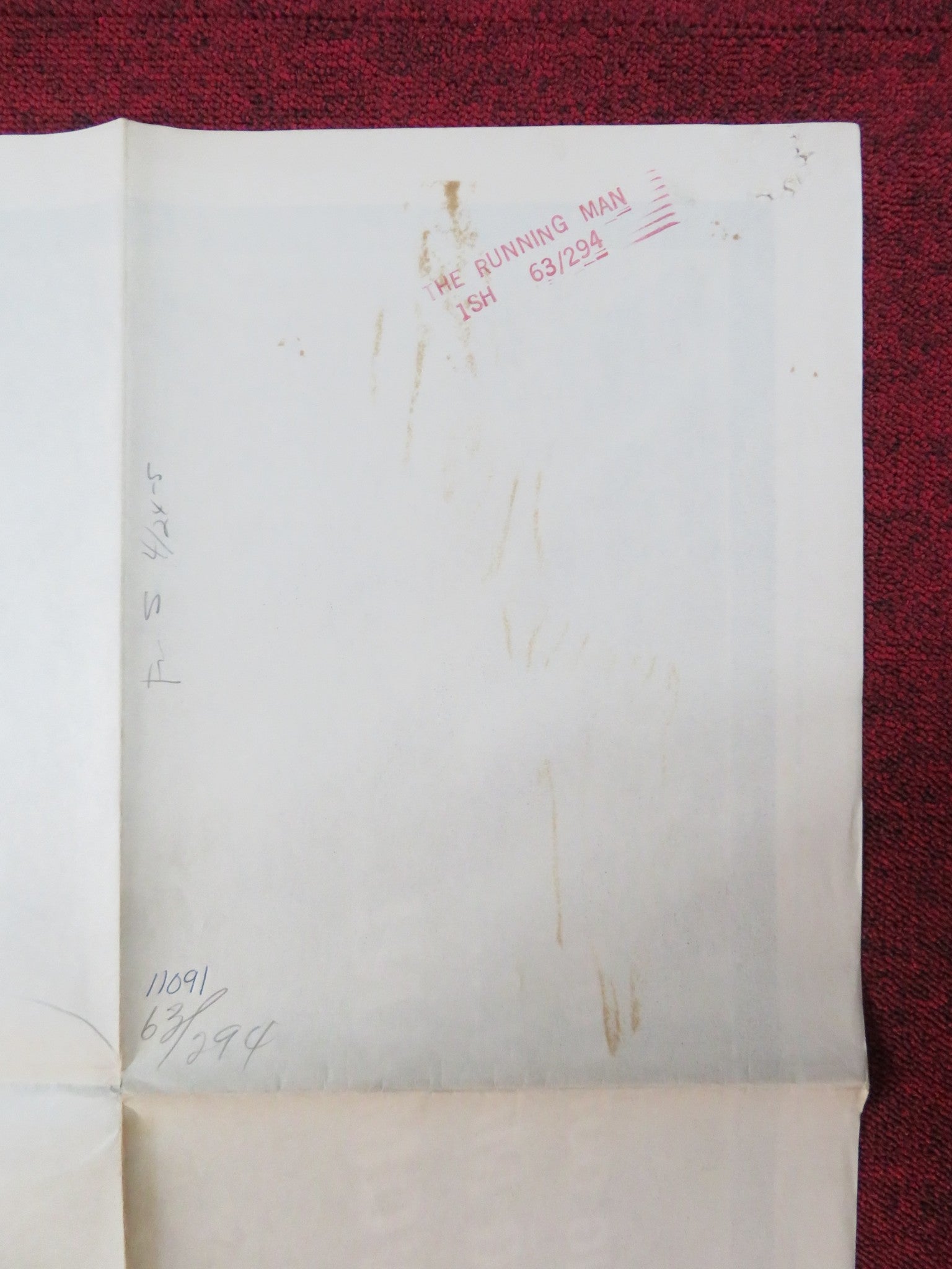 THE RUNNING MAN FOLDED US ONE SHEET POSTER LAURENCE HARVEY SARAH MILES 1963 Rendezvous Cinema Movie posters