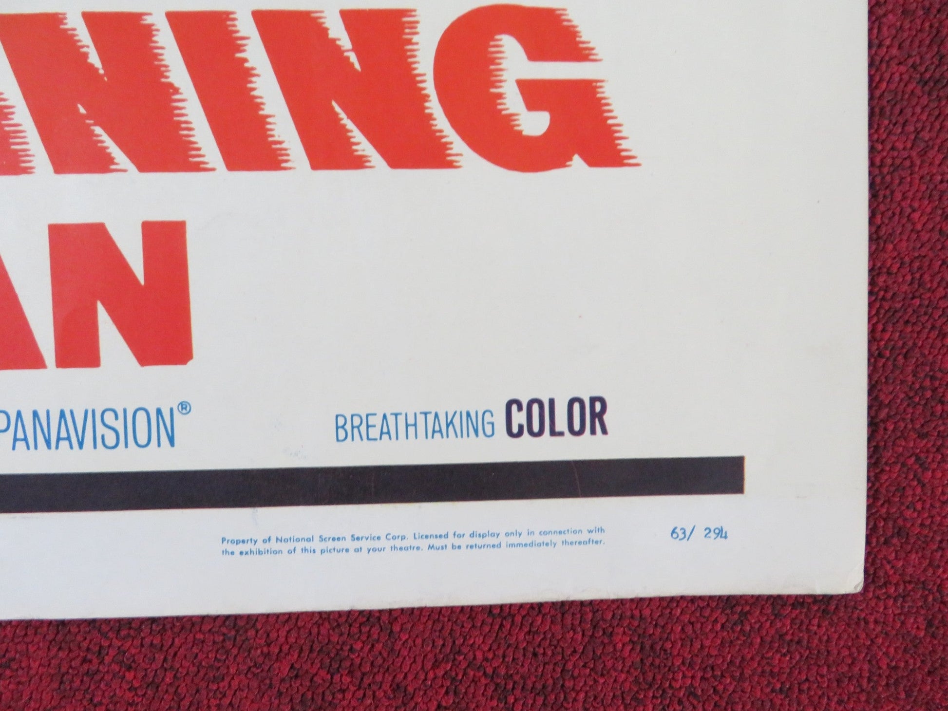 THE RUNNING MAN HALF SHEET (22"x 28") POSTER LAURENCE HARVEY LEE REMICK 1963 Rendezvous Cinema Movie posters