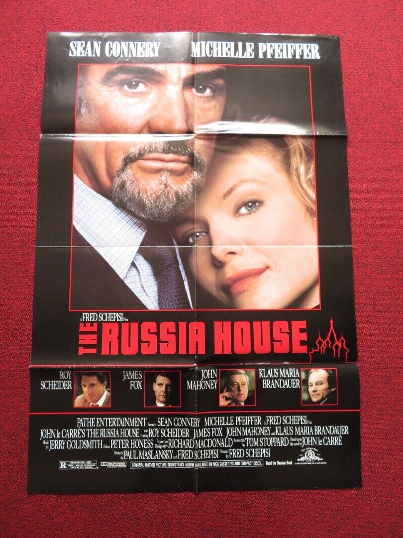 THE RUSSIA HOUSE FOLDED US ONE SHEET POSTER MICHELLE PFEIFFER SEAN CONNERY 1990 - Rendezvous Cinema